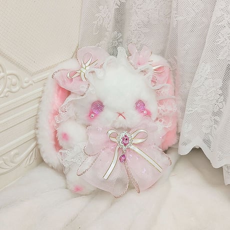 【予約販売：6月下旬～7月下旬  お届け予定】BearStar ロリータファッション 垂れ耳(たれみみ) うさぎ ぬいぐるみ【フェアリーランド】（全4色、お選び可能）
