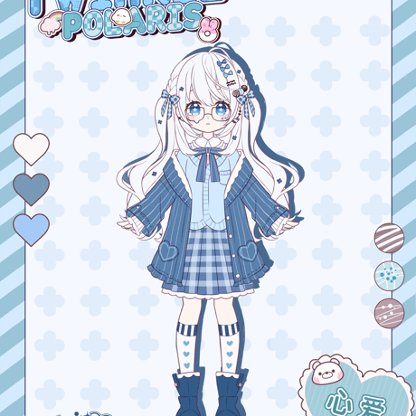【予約販売：2026年5月～6月頃 お届け予定】<単品販売・予約特価>半夏文創 x ちょん＊「Twinkle Polaris」期間限定受付単品ドール「Cocoa 色違いVer.」＜フルセット＞