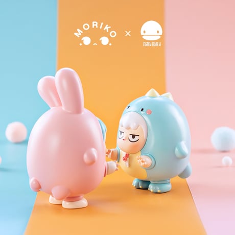 【期間限定・予約販売：7月中旬～7月下旬 お届け予定】Moriko x Pang Ngaew Little Ngaew＆Little Dino(2体セット)【コレクションフィギュア】