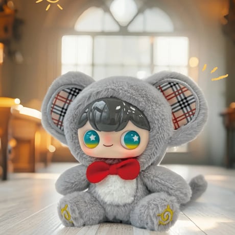 【予約販売：2025年11月頃 お届け予定】玩楽拾刻 x Kokka 「It's Party Time：ちょっとヘンな動物クラブ」 ぬいぐるみチャーム シリーズ