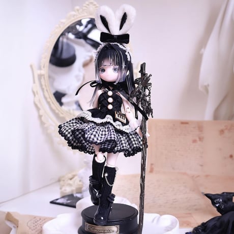 【予約販売｜6月中旬～7月中旬 お届け予定】幾何造物 「ピアノバニーガール」小型ドール向け ドール用の服 4点セット