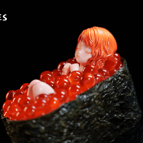 【予約販売：2025年8月中 お届け予定】WeArtDoing Sleeping Beauty-Sushi Fairies-Ikura「寿司精霊：いくらの軍艦巻き」 【コレクションフィギュア】