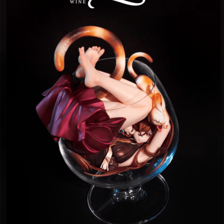 【予約販売：2027年2月～3月 お届け予定】＜送料無料 & 特別価格＞ WeArtDoing  「杯中猫女：緋夜」【コレクションフィギュア】