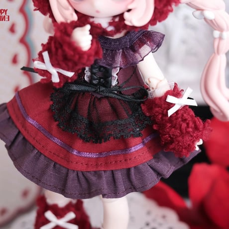 【現品販売】Happy Engine「ルルリン物語：赤兔・燼」小型ドール向け ドール用の服 5点セット