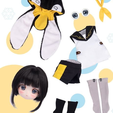 【予約販売：2024年9月中 お届け予定】※当店限定選び特典付き※TinyFox 輝き夢見るペンギン デビー1/6スケールMJDドール <新ボディ採用> 【フルセット】