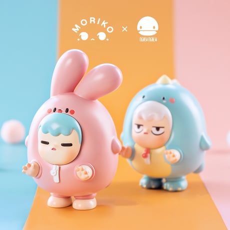 【期間限定・予約販売：7月中旬～7月下旬 お届け予定】Moriko x Pang Ngaew Little Ngaew＆Little Dino(2体セット)【コレクションフィギュア】