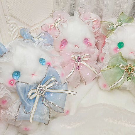【予約販売：6月下旬～7月下旬  お届け予定】BearStar ロリータファッション 垂れ耳(たれみみ) うさぎ ぬいぐるみ【フェアリーランド】（全4色、お選び可能）