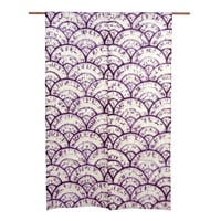 のれん120㎝　縫い絞り 紫  ２