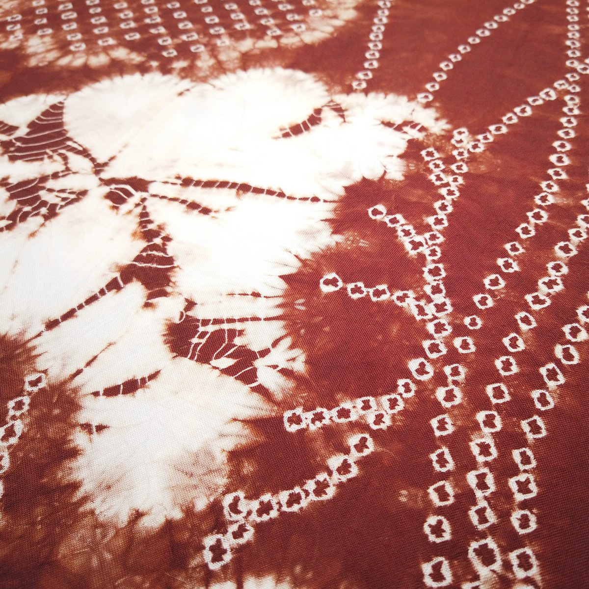 茜染　絞り着物　赤茶色斜め縞ストライプ　正絹　茜染め 茜染 絞り着物 赤茶色斜め縞ストライプ 正絹 茜染め - メルカリ