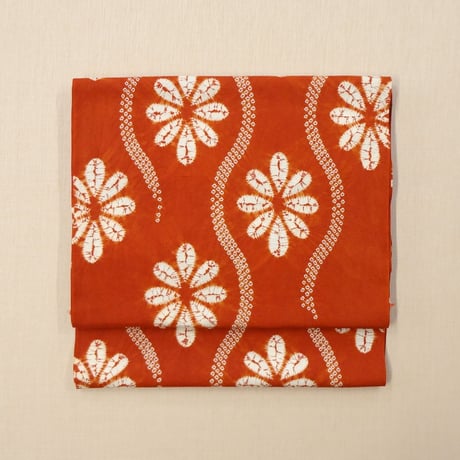 帯 凄い 茜絞り帯 絹 これからの季節にどうぞ！ 