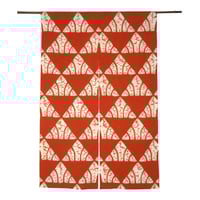 のれん120㎝　縫い絞り  茜 　１