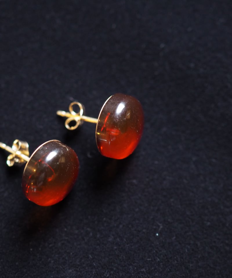 たまきち◇希少✧バルティックアンバーピアス✧14kgf 天然琥珀