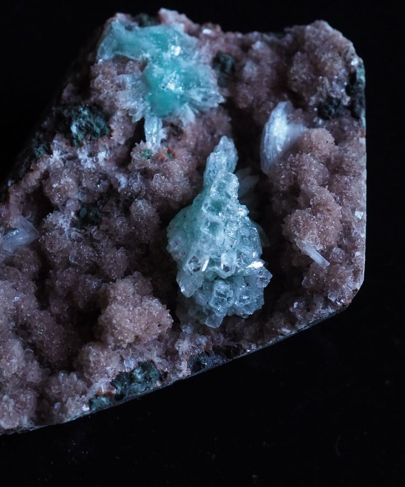 原石 ブルーグリーンアポフィライト・カルサイト | 星空旅行代理店