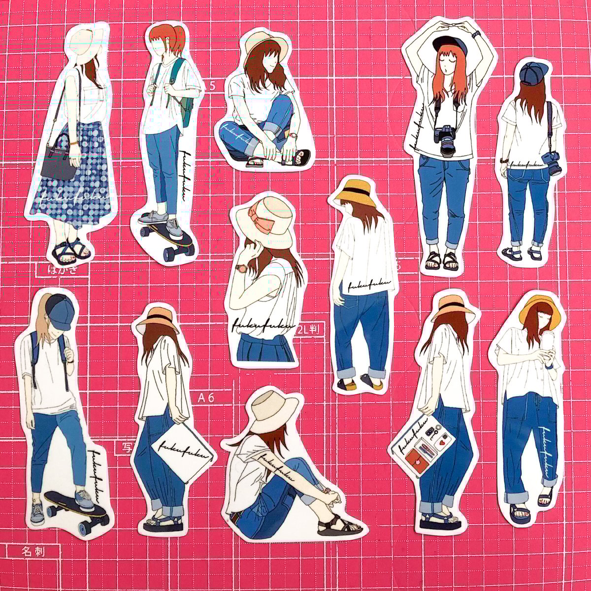女の子ステッカー【Dセット】 | fukufuku's gallery 女の子ステッカー【Dセット】 | fukufuku's gallery