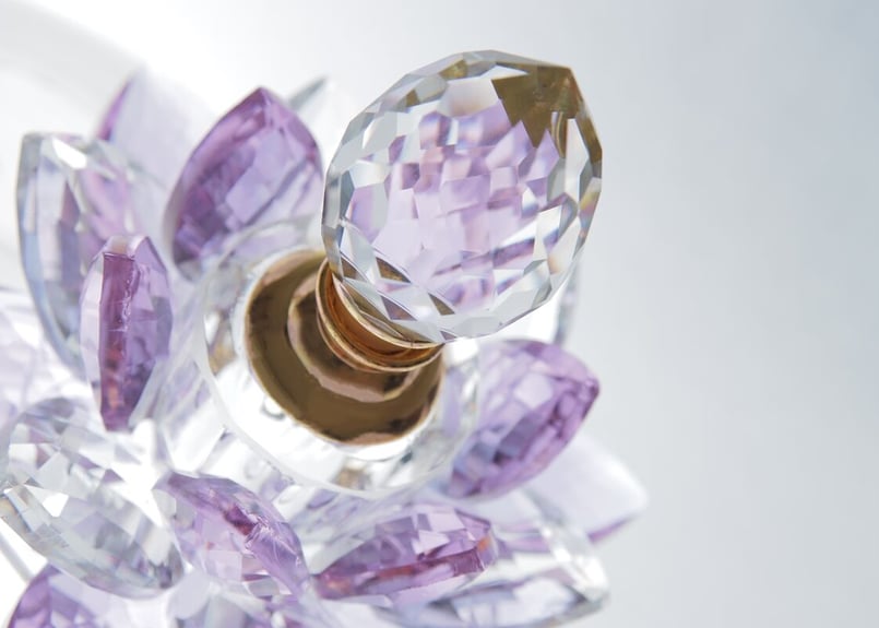 アールデコ クリスタルパフュームボトル GOLD［Sサイズ］エジプトガラス香水瓶 パフュームボトル アロマオイル