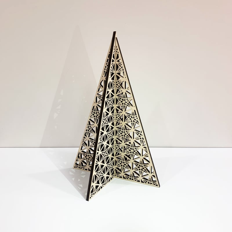 組子柄卓上ツリー-RINDO- | Tsubaki label