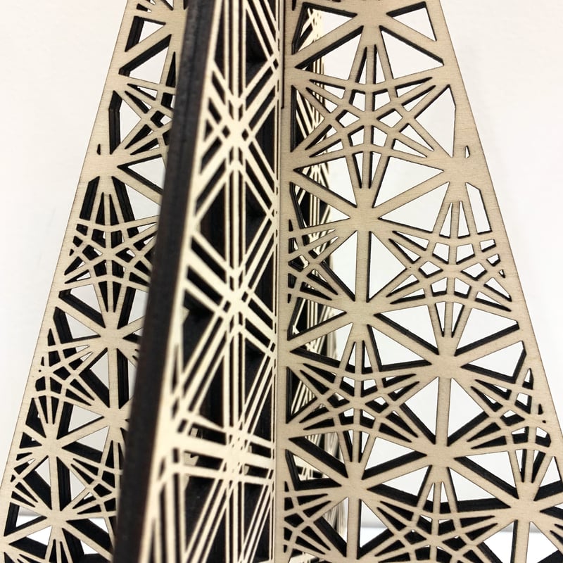 組子柄卓上ツリー -RINDO/GOMA- | Tsubaki label