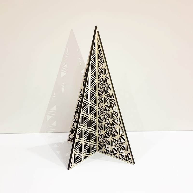 組子柄卓上ツリー -RINDO/GOMA- | Tsubaki label