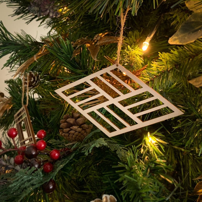 組子柄オーナメント6個セット-HISHI- | Tsubaki label