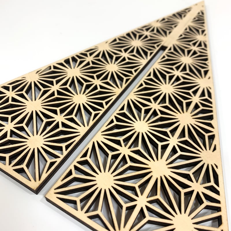 組子柄卓上ツリー-KAKUASA- | Tsubaki label