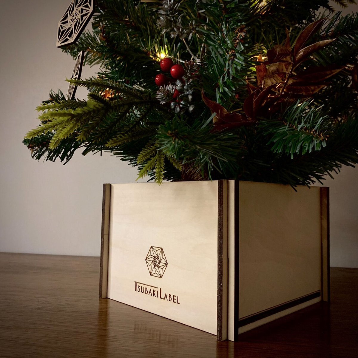 ロゴ入り和柄ミニクリスマスツリー-Mini Christmas Tree with