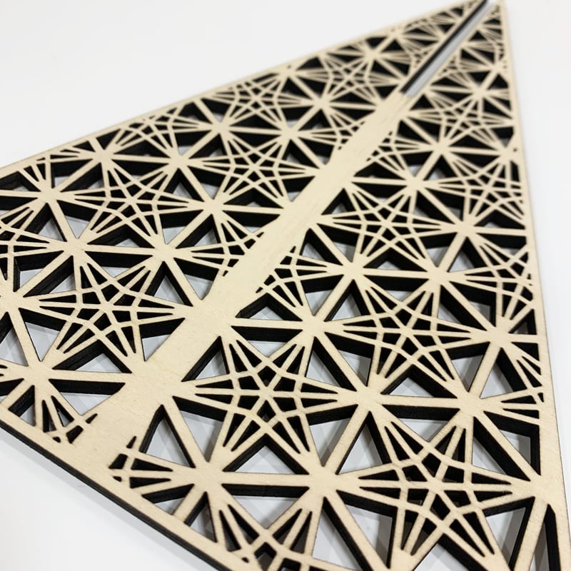 組子柄卓上ツリー -RINDO/GOMA- | Tsubaki label