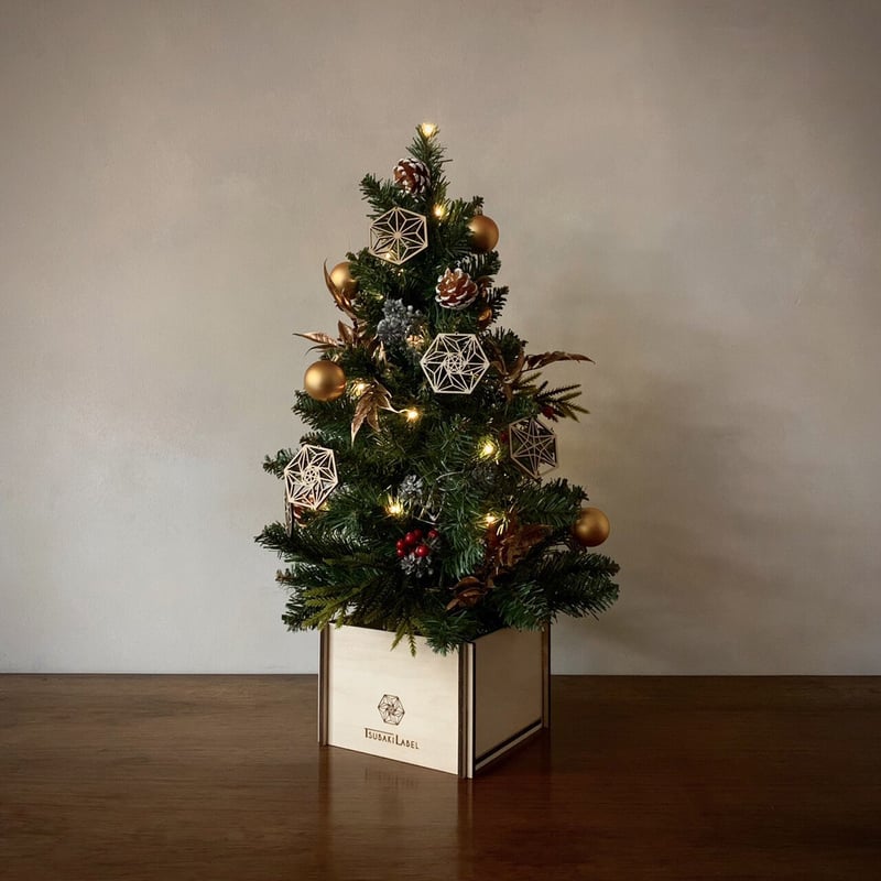 クリスマス greentomato ロゴ入り和柄ミニクリスマスツリー-Mini Christmas Tree with