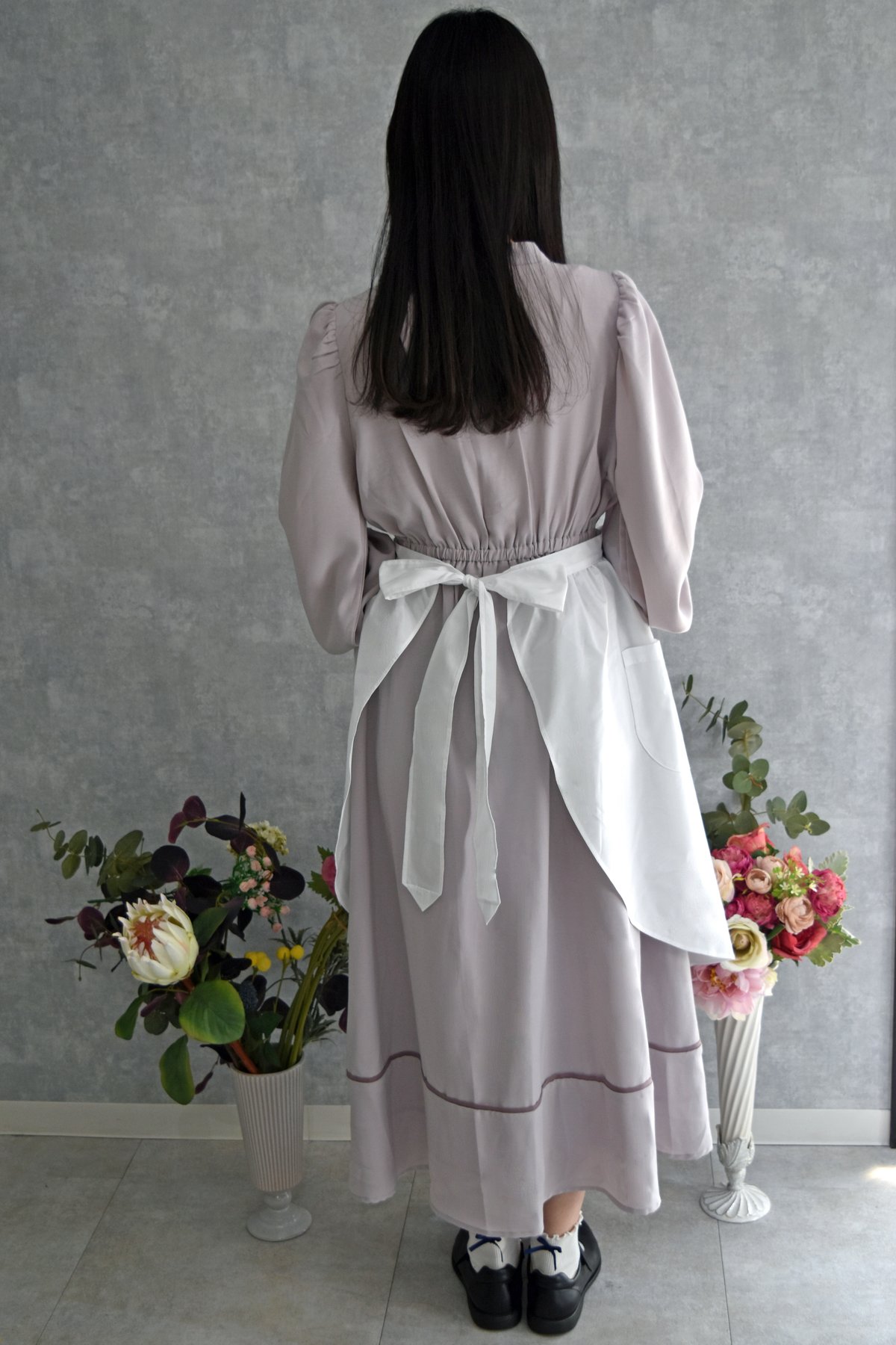 レトロな喫茶店のエプロン ロング | Lady Manon