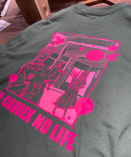 【ポスト投函便送料無料】ロングスリーブTシャツ　RISE-CAUDEX【REAL SHOP ZOMBIE T】WHITE,BLACK,MIRITARY GREEN