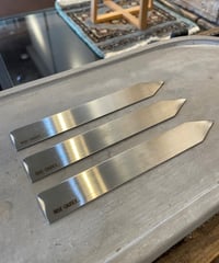 STAINLESS PLANTS TAG【RISE-CAUDEX original】　XLsize　3枚set　ステンレスタグ　(約14cm×2cm 厚み1mm) ヘアライン仕上げ 　【送料無料】