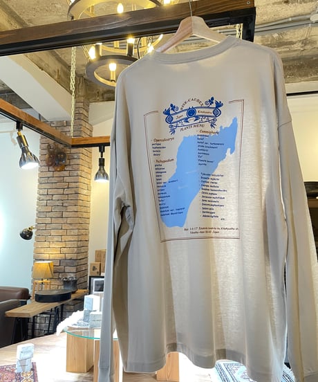 【ポスト投函便送料無料】ビッグシルエット ロングスリーブ Tシャツ【PLANTS MENU ビッグシルエットT】WHITE,FROST GREY,SAND BEIGE