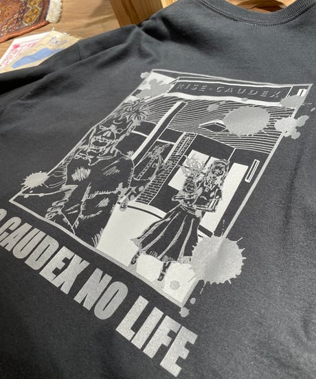 【ポスト投函便送料無料】ロングスリーブTシャツ　RISE-CAUDEX【REAL SHOP ZOMBIE T】WHITE,BLACK,MIRITARY GREEN