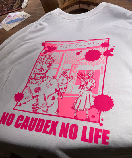 【ポスト投函便送料無料】ロングスリーブTシャツ　RISE-CAUDEX【REAL SHOP ZOMBIE T】WHITE,BLACK,MIRITARY GREEN