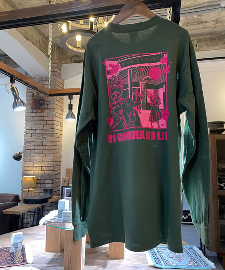 【ポスト投函便送料無料】ロングスリーブTシャツ　RISE-CAUDEX【REAL SHOP ZOMBIE T】WHITE,BLACK,MIRITARY GREEN
