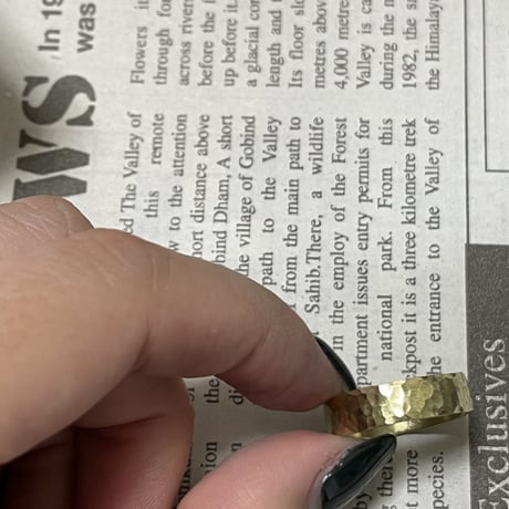 brass 槌目リング