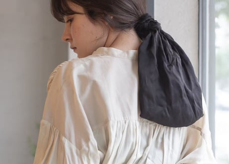 美髪シュシュpremium　ブラック