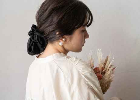 美髪シュシュpremium　ブラック