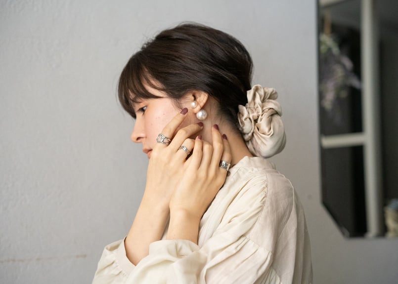 美髪シュシュpremium ベージュ | tsumugu STORE