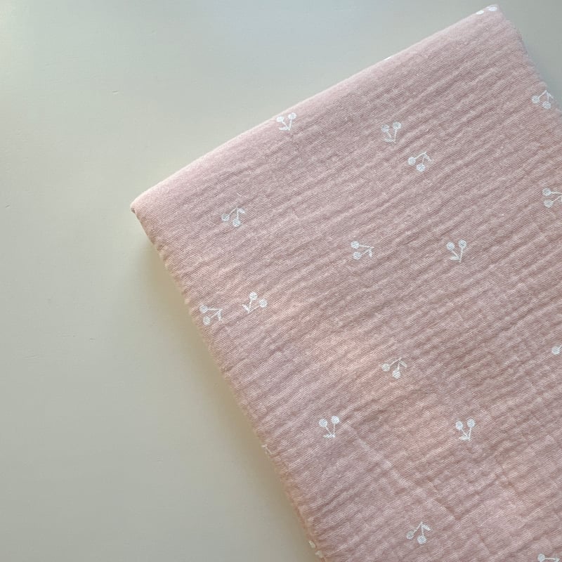 ダブルガーゼ さくらんぼ 130×45 | UAKOKO ﹣ハンドメイド素材﹣