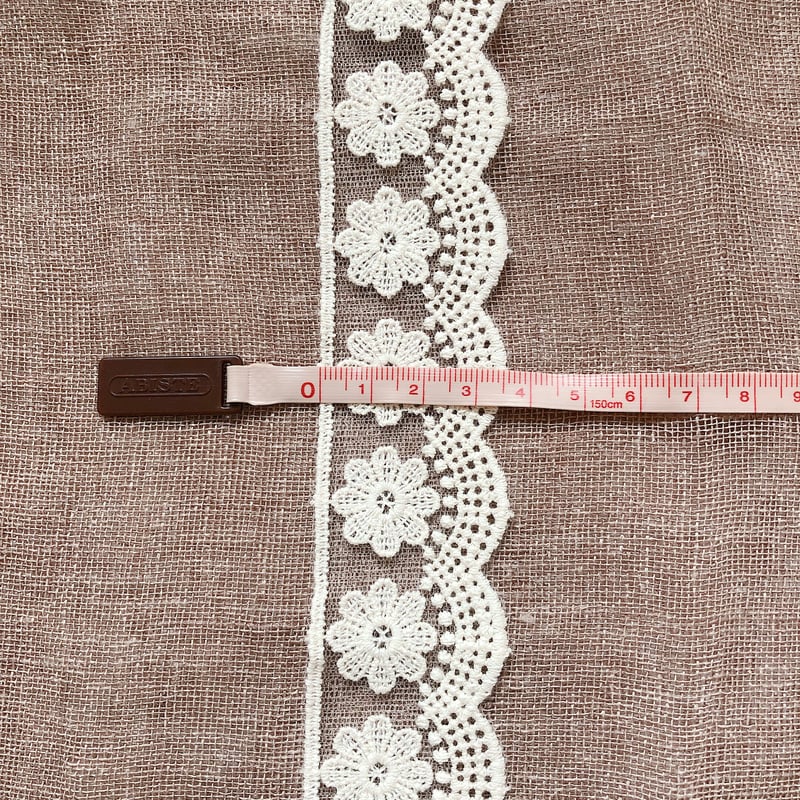 1y/90cm】35mm フラワーチュールレース スカラップ R12-5 | UAKOKO