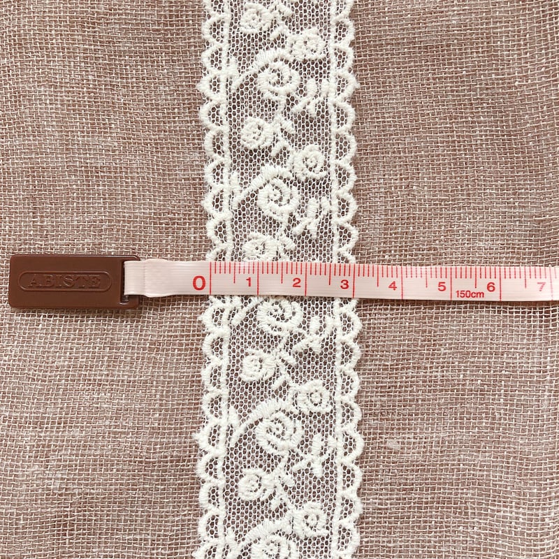 チュールレース一覧 R-13 1y/90cm】30mm ローズチュールレース スカラップ R13-4 | UAKOKO