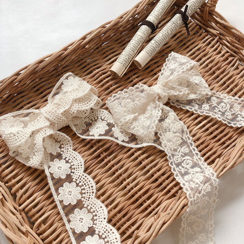 1y/90cm】35mm フラワーチュールレース スカラップ R12-5 | UAKOKO