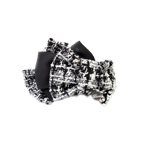 Tweed mix ribbon(Black&White)