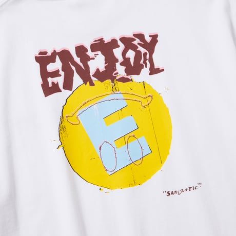 SARCASTIC / ENJOY E AGAIN SHORT SLEEVE TEE / WHITE