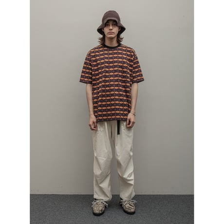 BAL / JACQUARD CREW NECK TEE / BLACK
