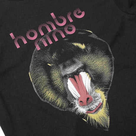 HOMBRE NINO / S/S PRINT TEE (MANDRILL 1) / BLACK