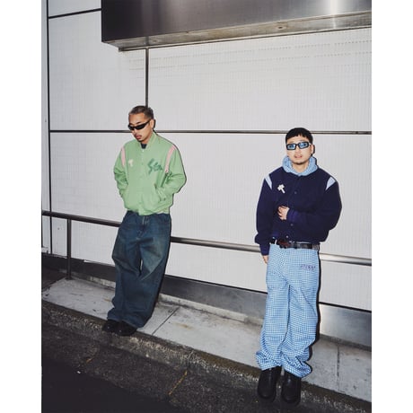 SPECIAL GUEST K.K. / SG GINGHAM CHECK STADIUM JACKET / KHAKI