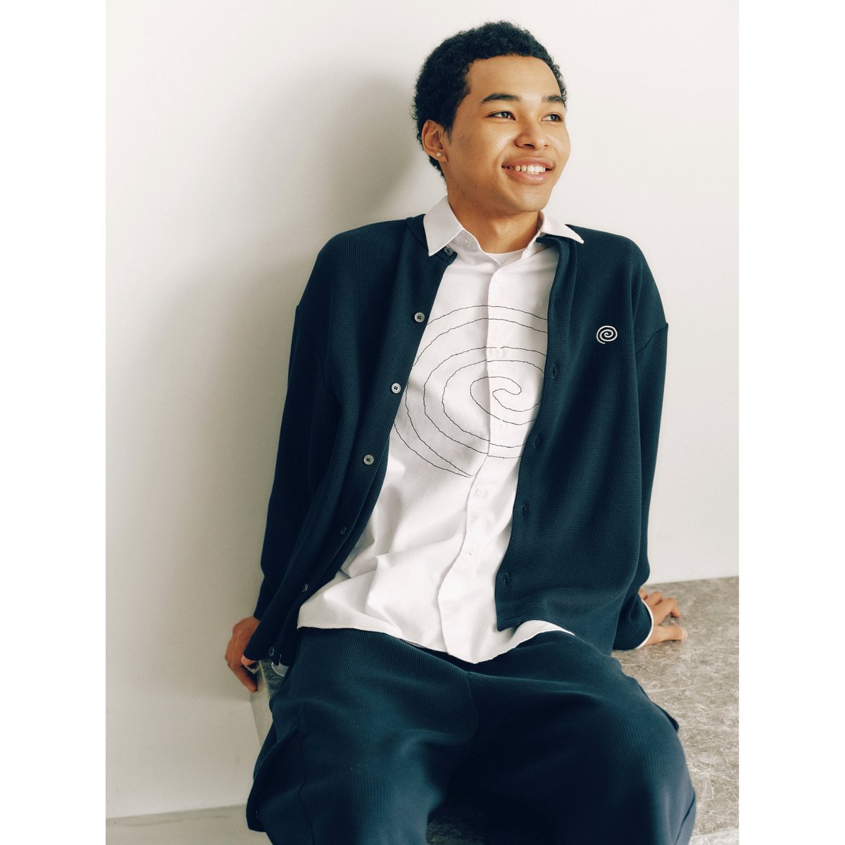 sol Waffle Crewneck Cardigan カーディガン M SOL soonerorlater / WAFFLE CREWNECK CARDIGAN /