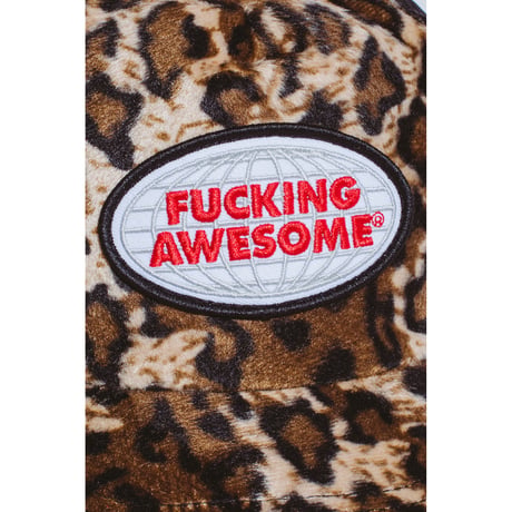 FUCKING AWESOME / STAMP LOGO LEOPARD TRUCKER HAT / LEOPARD