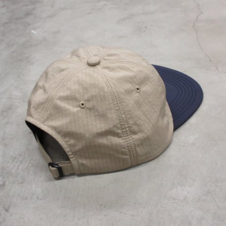 GARBAGE / SOFT BRIM 6 PANEL CAP LOW (HAPPY CHEMICALS) / SAND / NAVY BRIM (NAVY EMB)